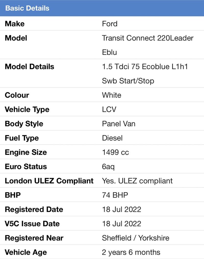 FORD TRANSIT CONNECT